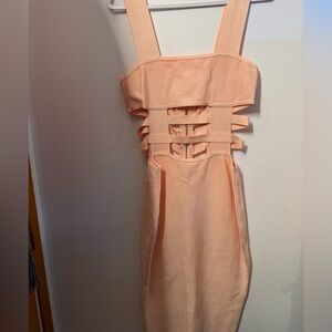 House of CB Peach Bandage Maxi Dress
